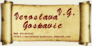 Veroslava Gospavić vizit kartica